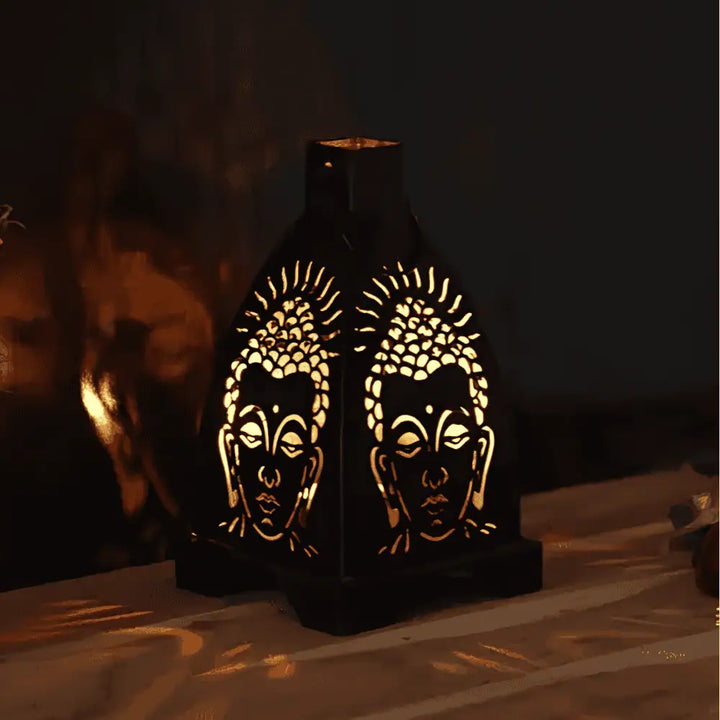 Black Buddha Candle Holder