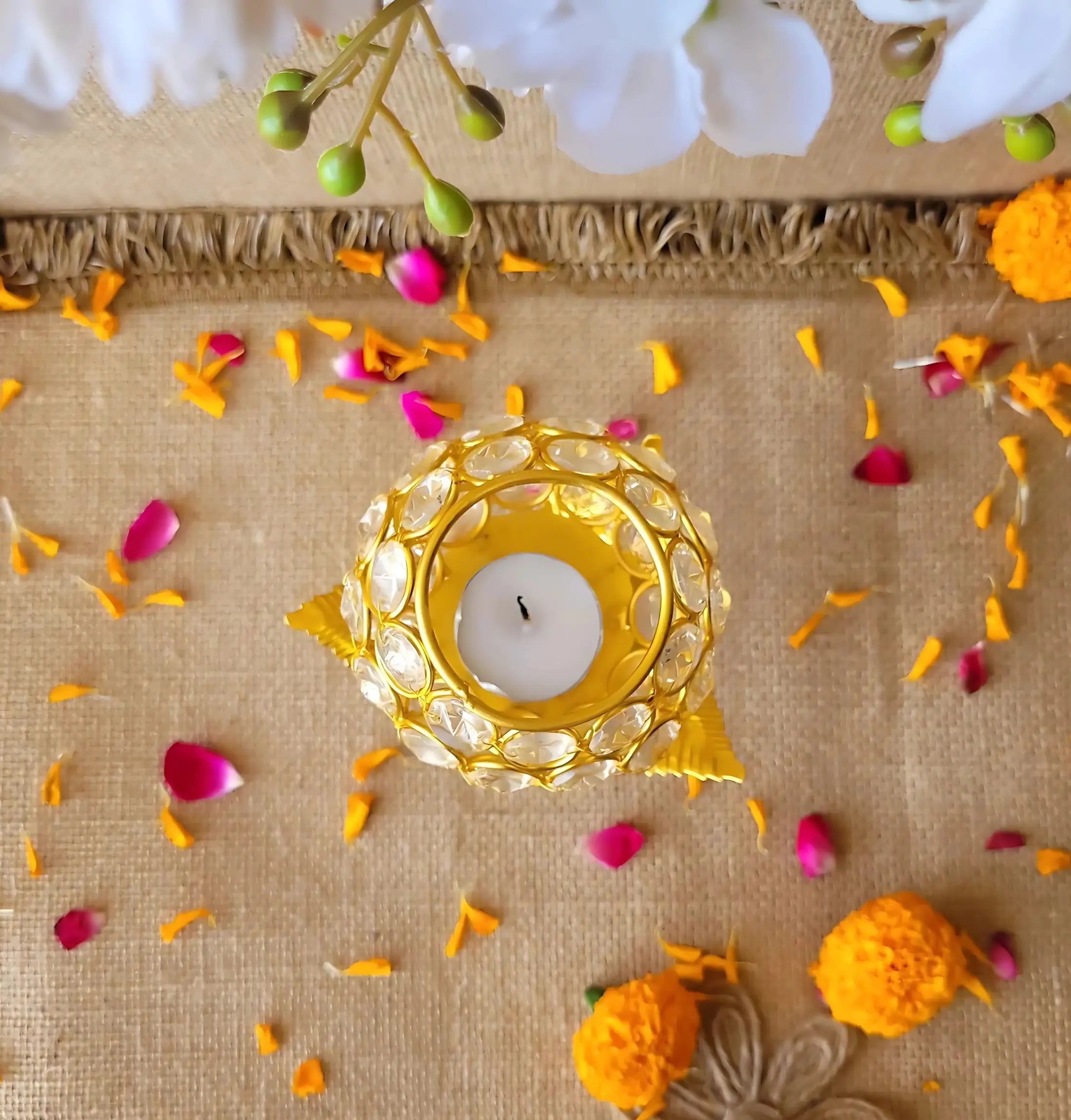 crystal candle holder stand for home decoration diwali decoration by mall on moon