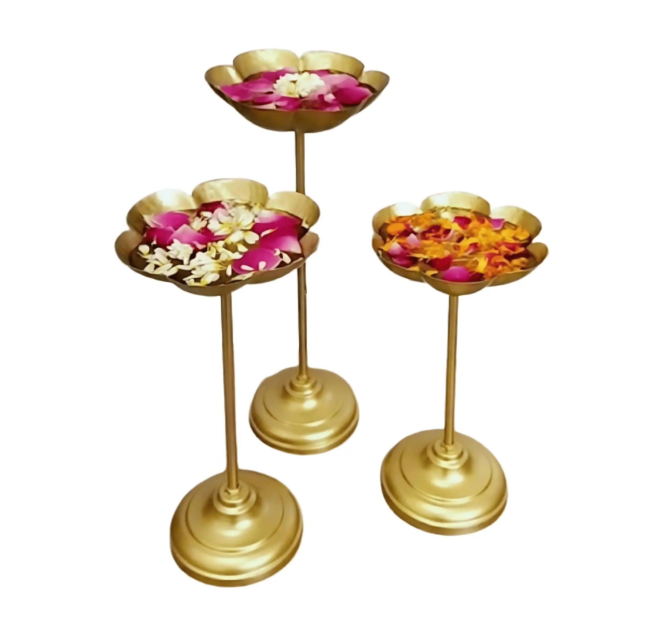 Taj Bowl Urli Stand With Floating Diya For Home Decor