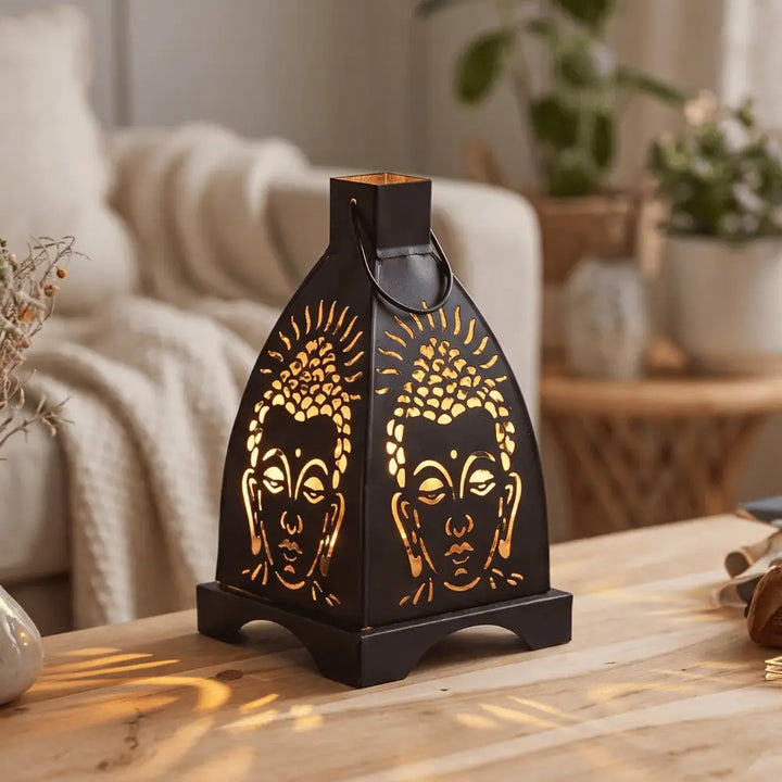 Black Buddha Candle Holder