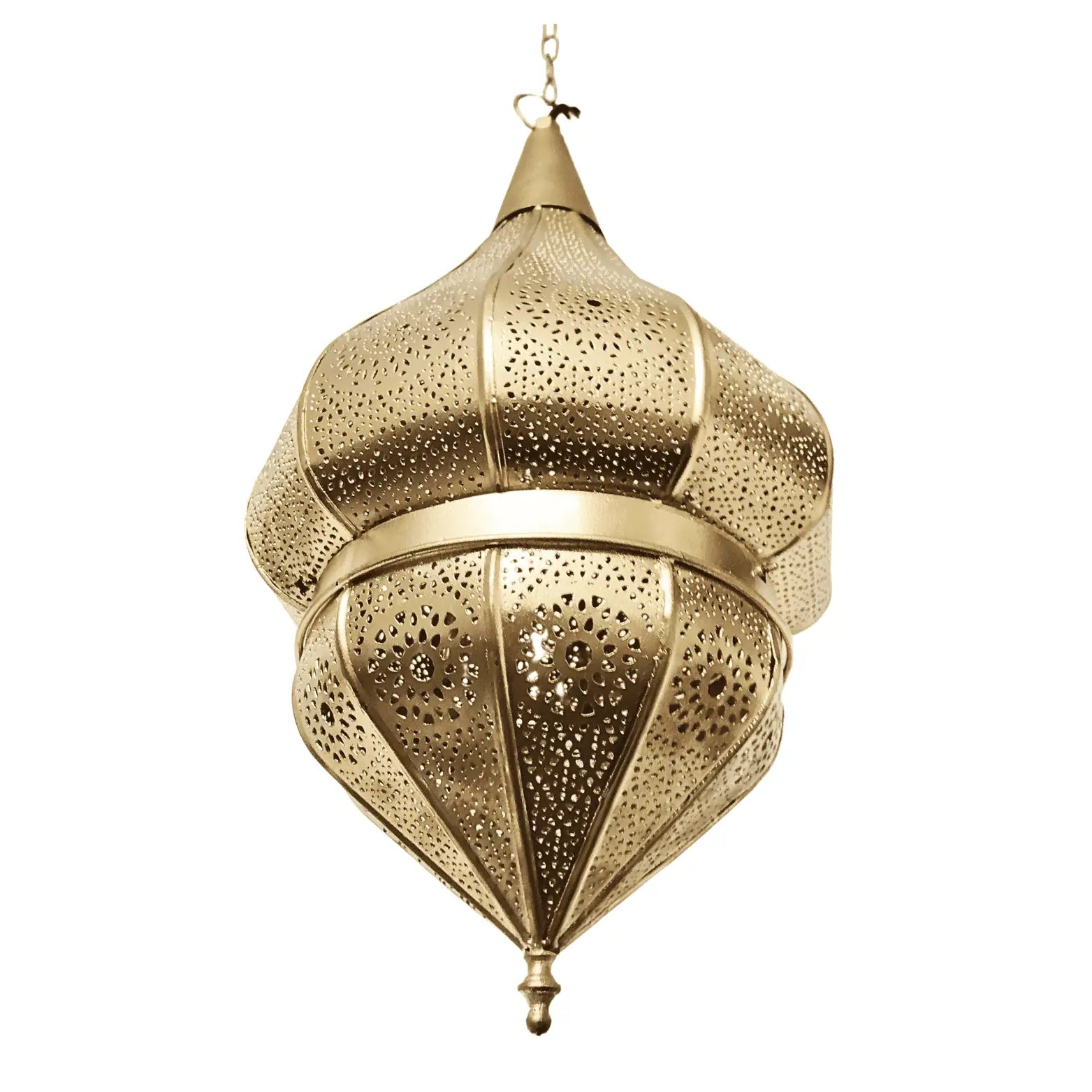 Moroccan Gold Hanging Pendant Ceiling Lamp for Home Decor