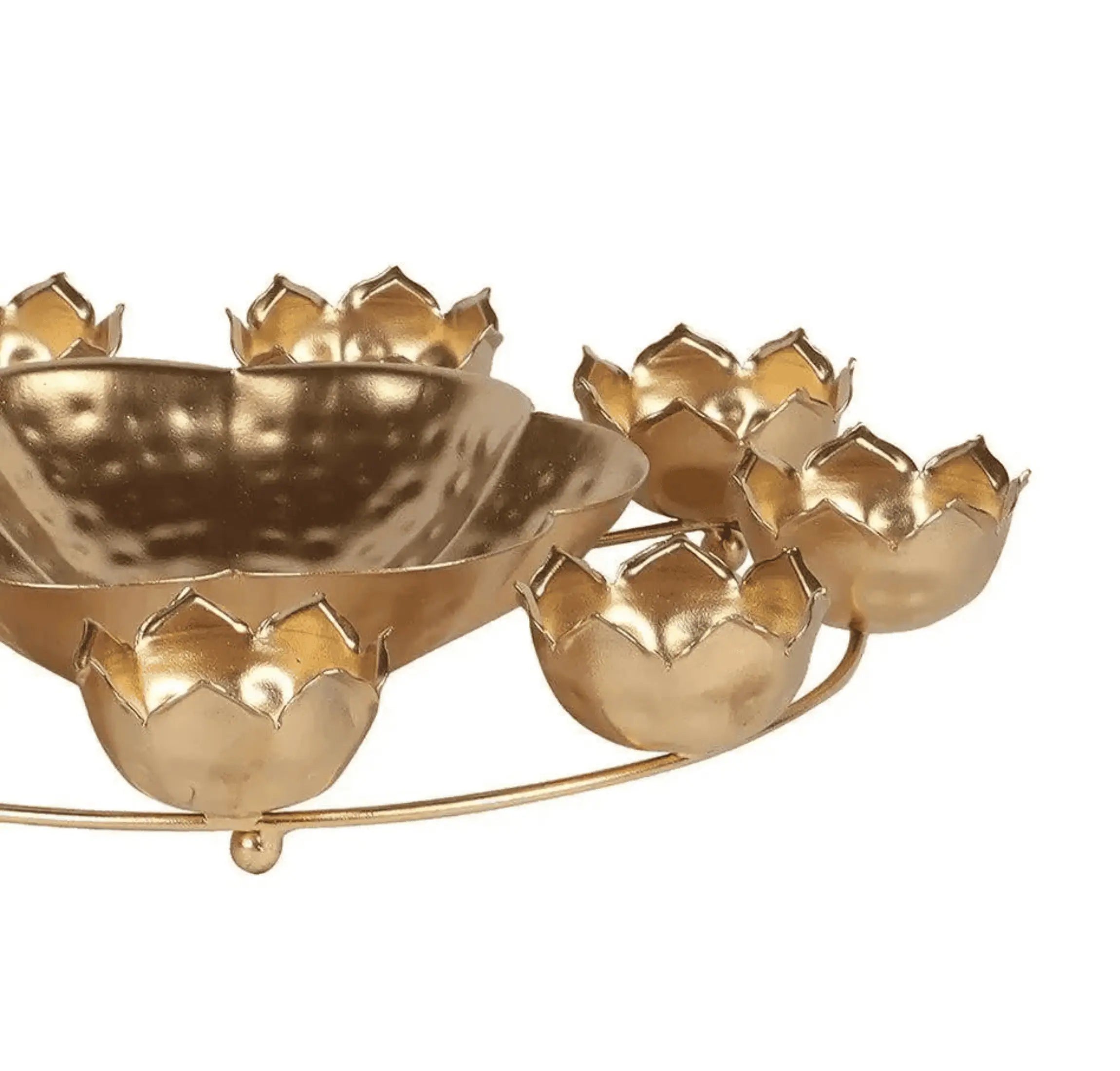 Rangoli Decorative Flower Shaped Urli Bowl Diya