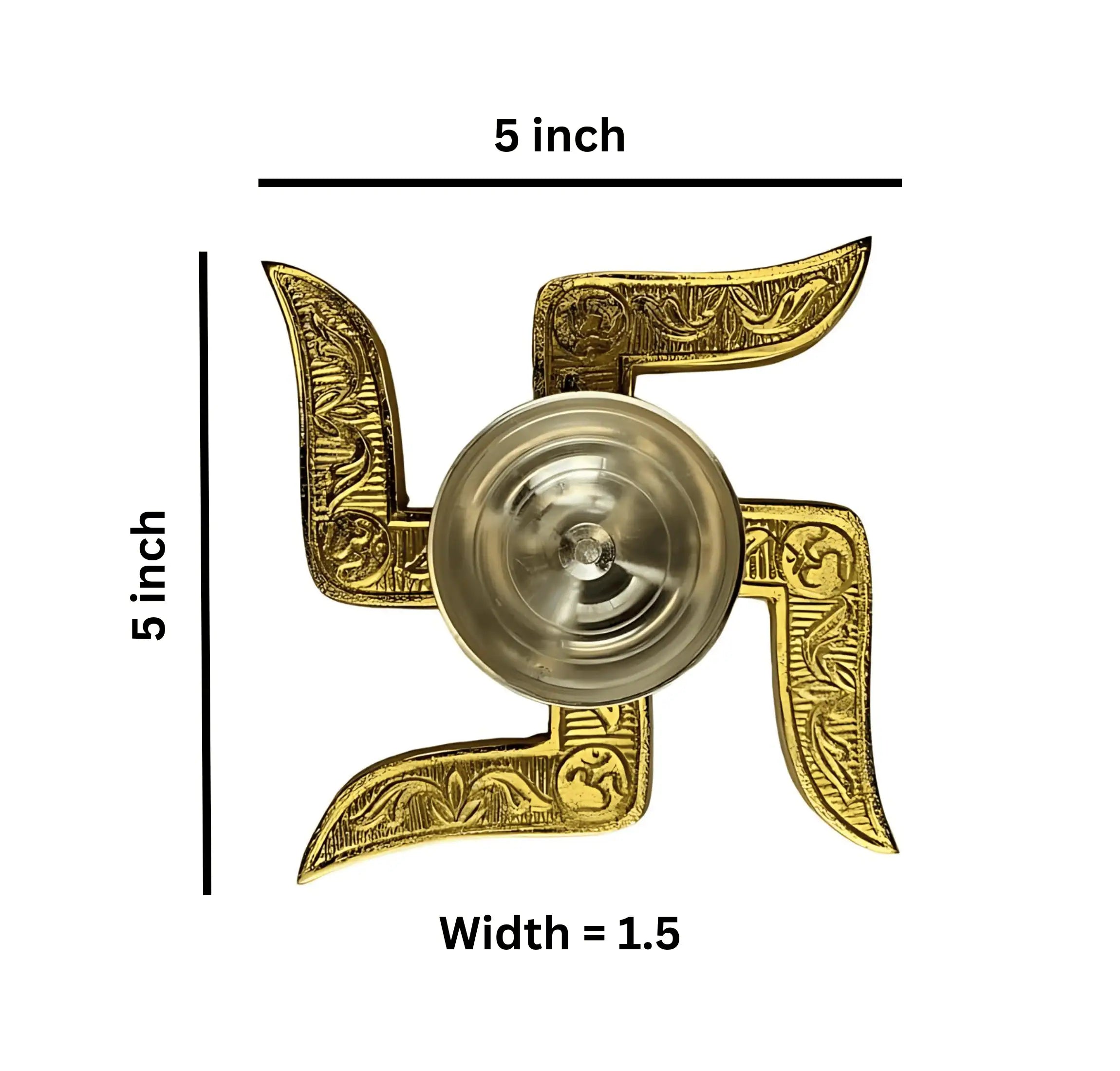 Brass Swastik Traditional Akhand Diya for Pooja & Diwali Decoration