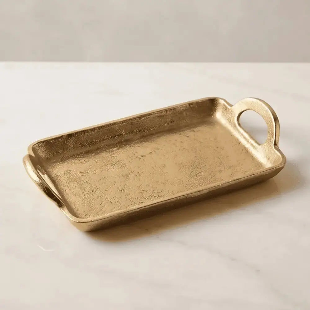 Helio Rectangle Serving Tray with Loop Handles Mall on Moon