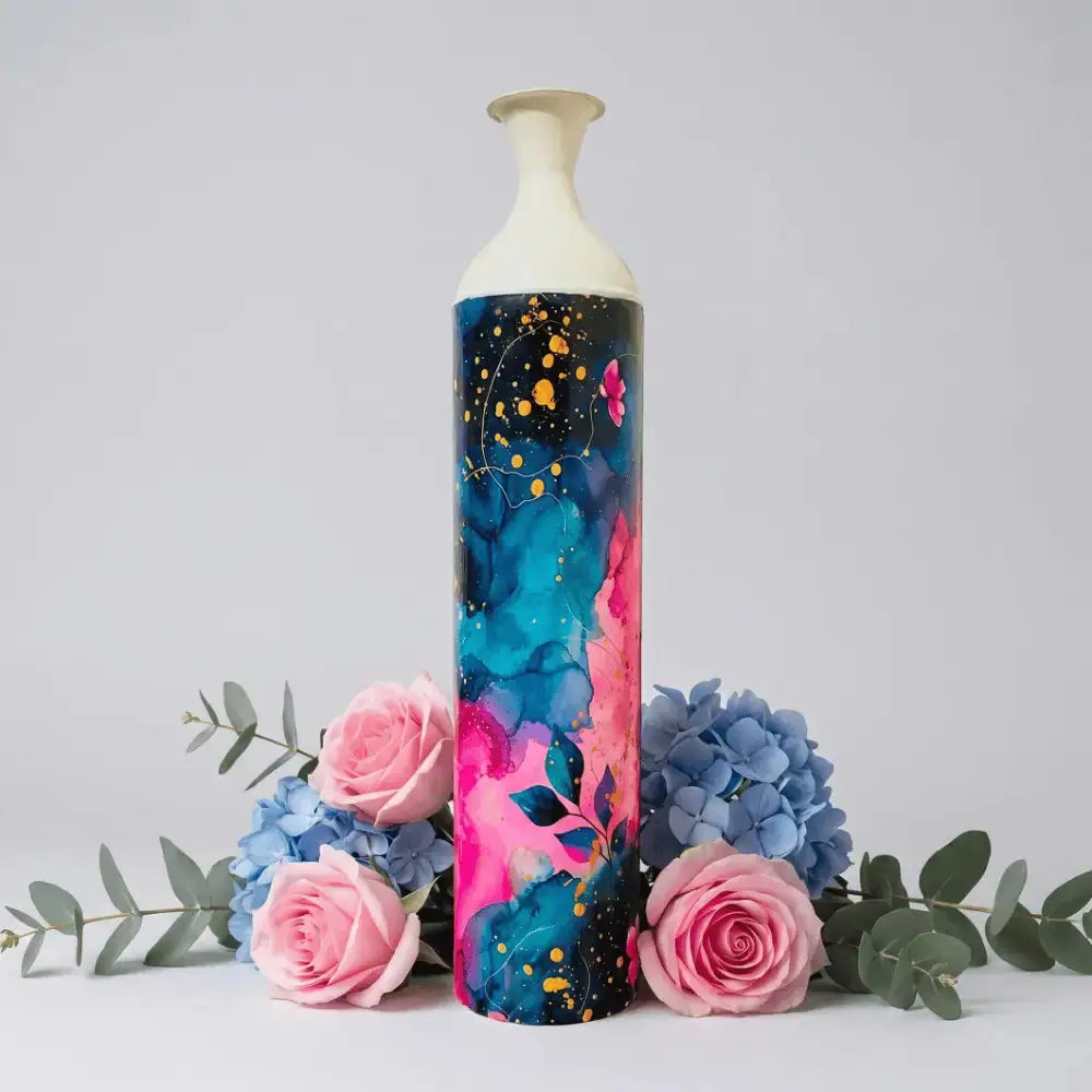 Abstract Floral Decorative Flower Vase Set of 3 for Home Decor Mall on Moon