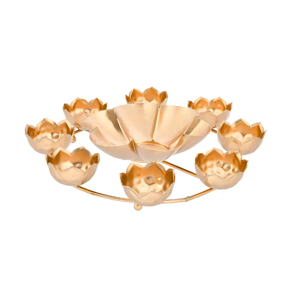 Taj Urli Floating Flower Set with Rangoli Urli Stand – 9 Pieces Mall on Moon