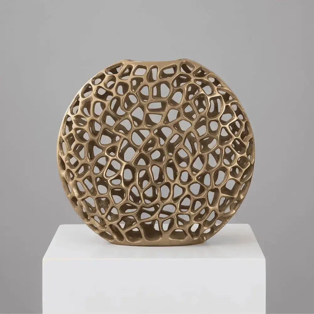 Celeste Sculptural Aluminium Vase Luxury Home Décor Mall on Moon