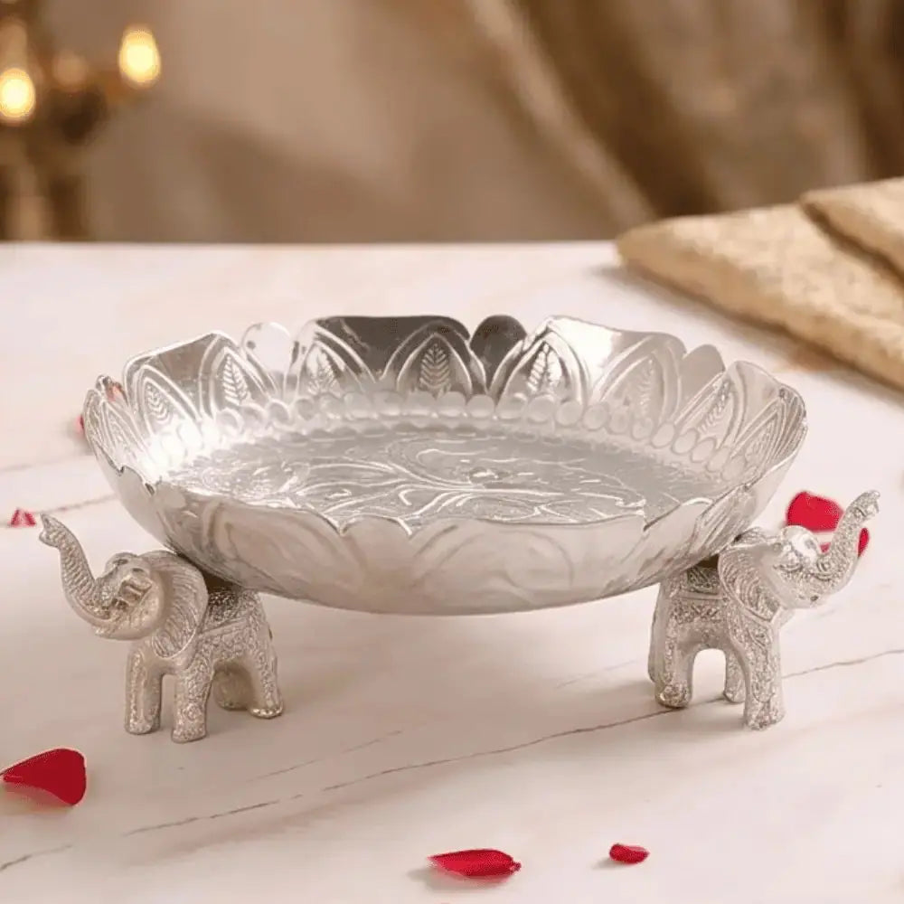 German Silver Decorative Serving Trays Set of 3 Mall on Moon