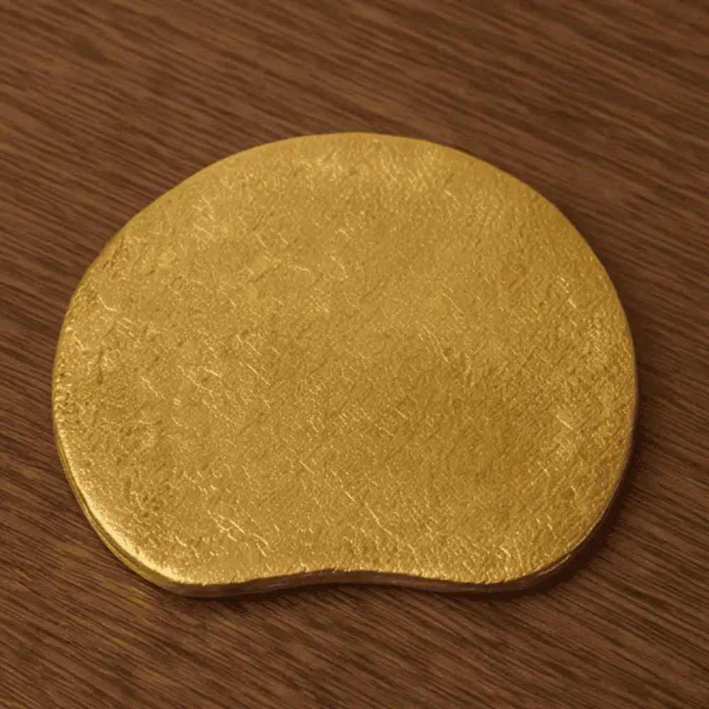 Golden Textured Round Coasters for Home & Table Decor (Pack of 4) Mall on Moon
