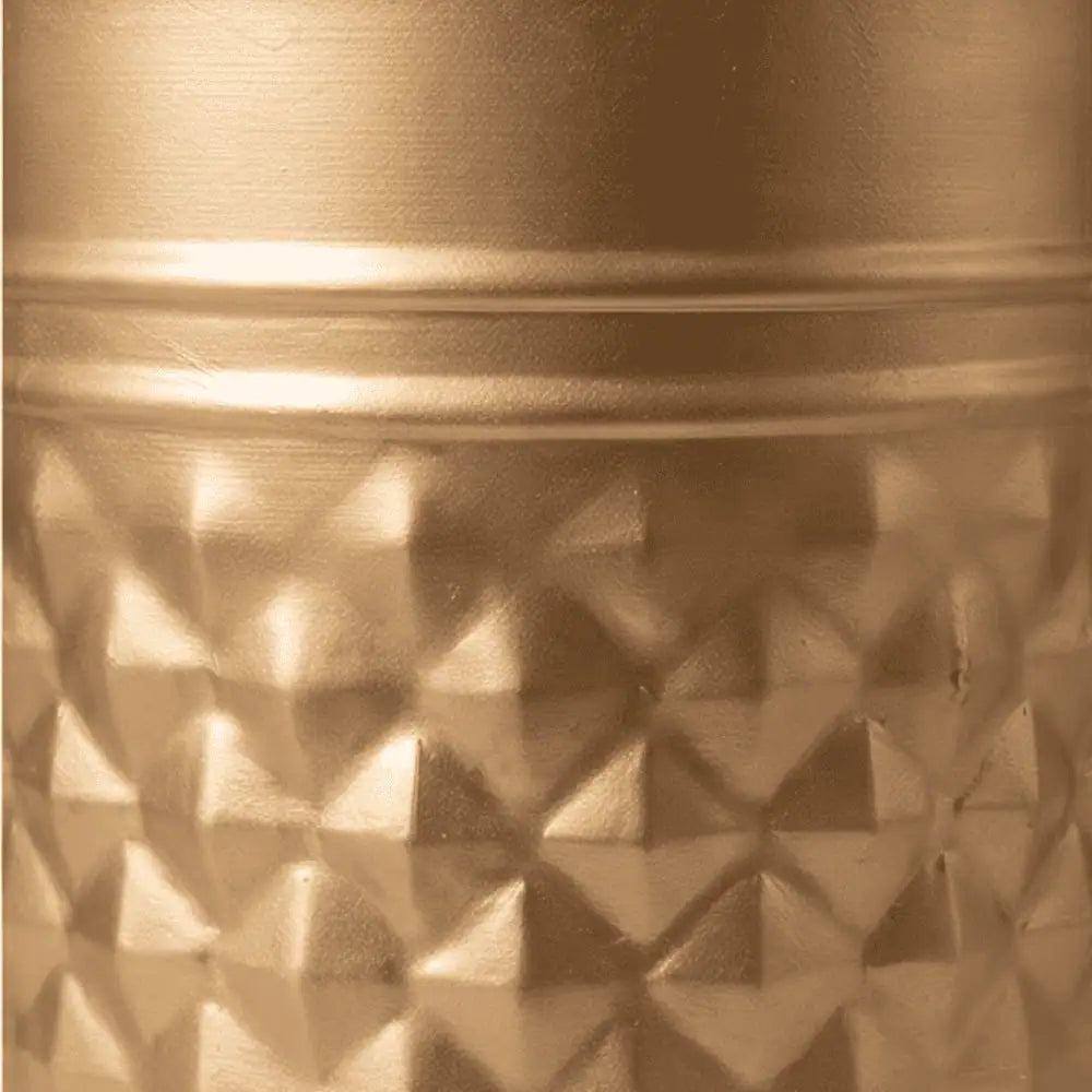 Textured Golden Metal Planter Set of 3 for Home & Indoor Decor