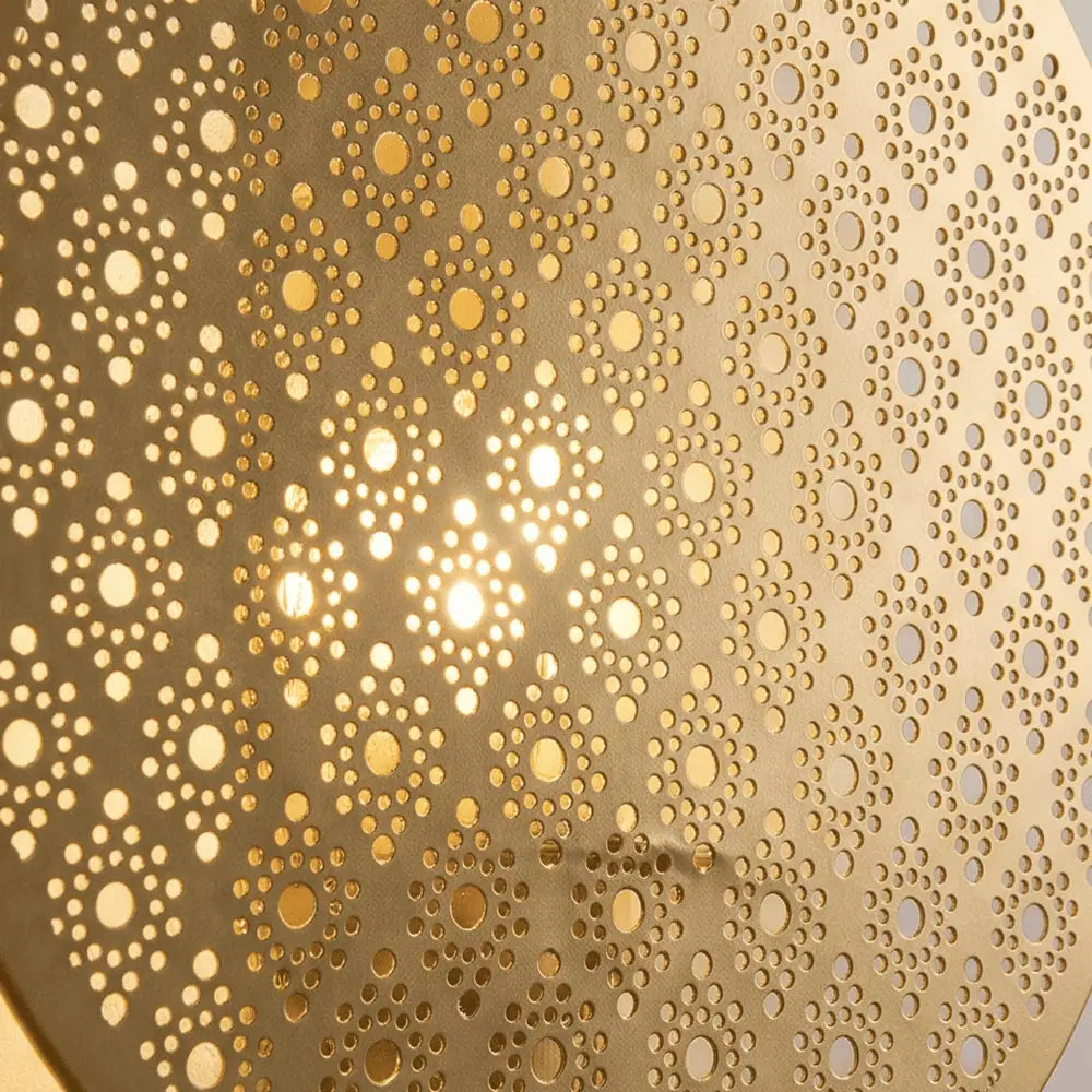 Metal Engraved Wall Sconce Golden Decorative Wall Lamp