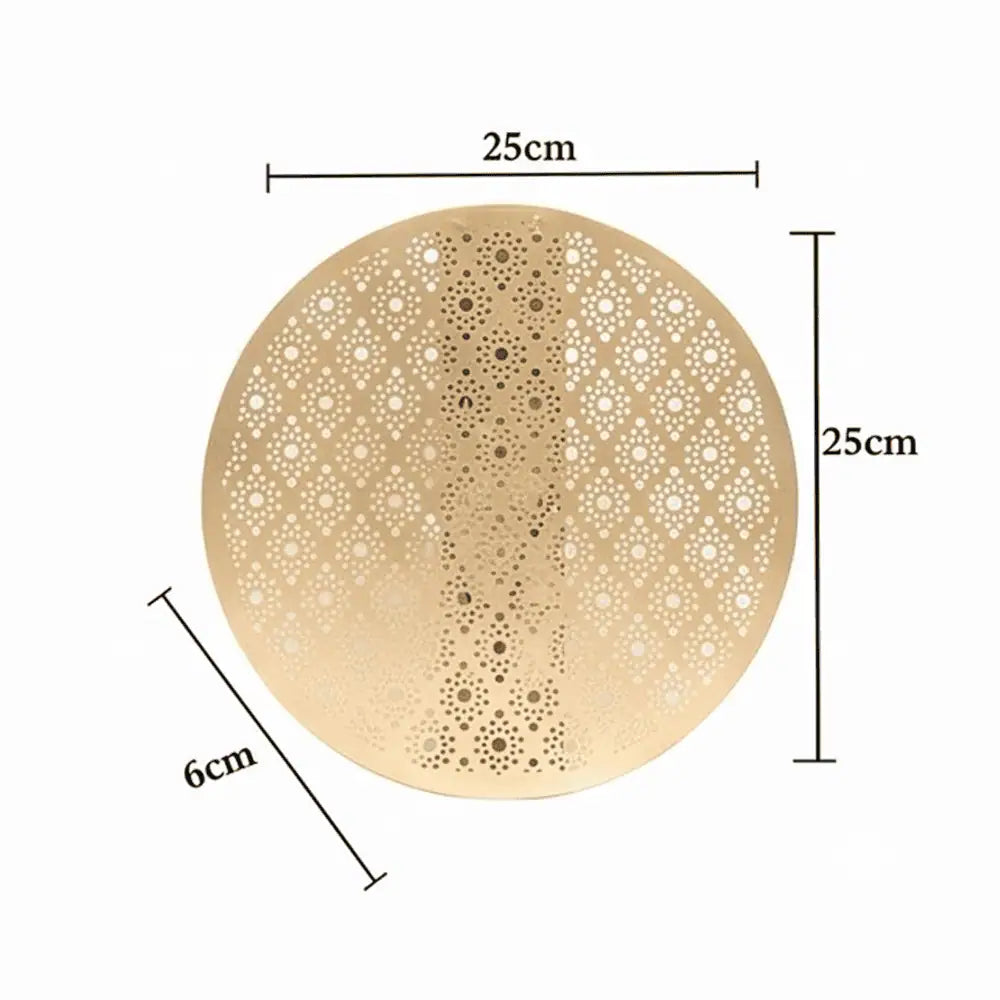 Metal Engraved Wall Sconce Golden Decorative Wall Lamp