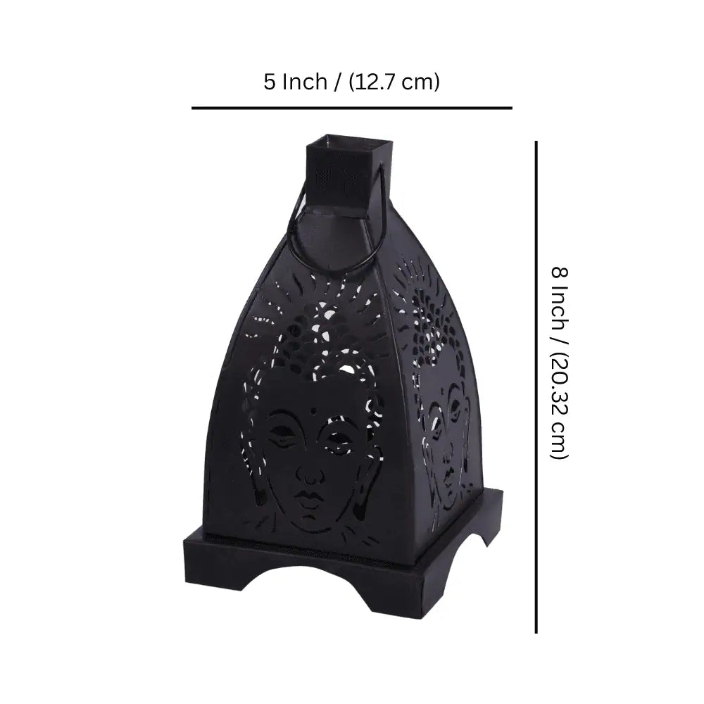 black metal buddha tealight candle holder for diwali