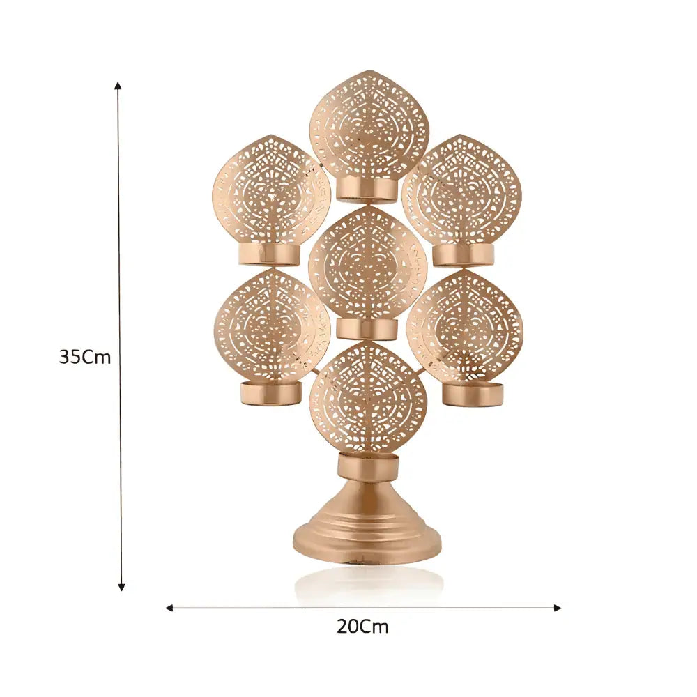 golden big tall candle holder stand diwali decoration mall on moon