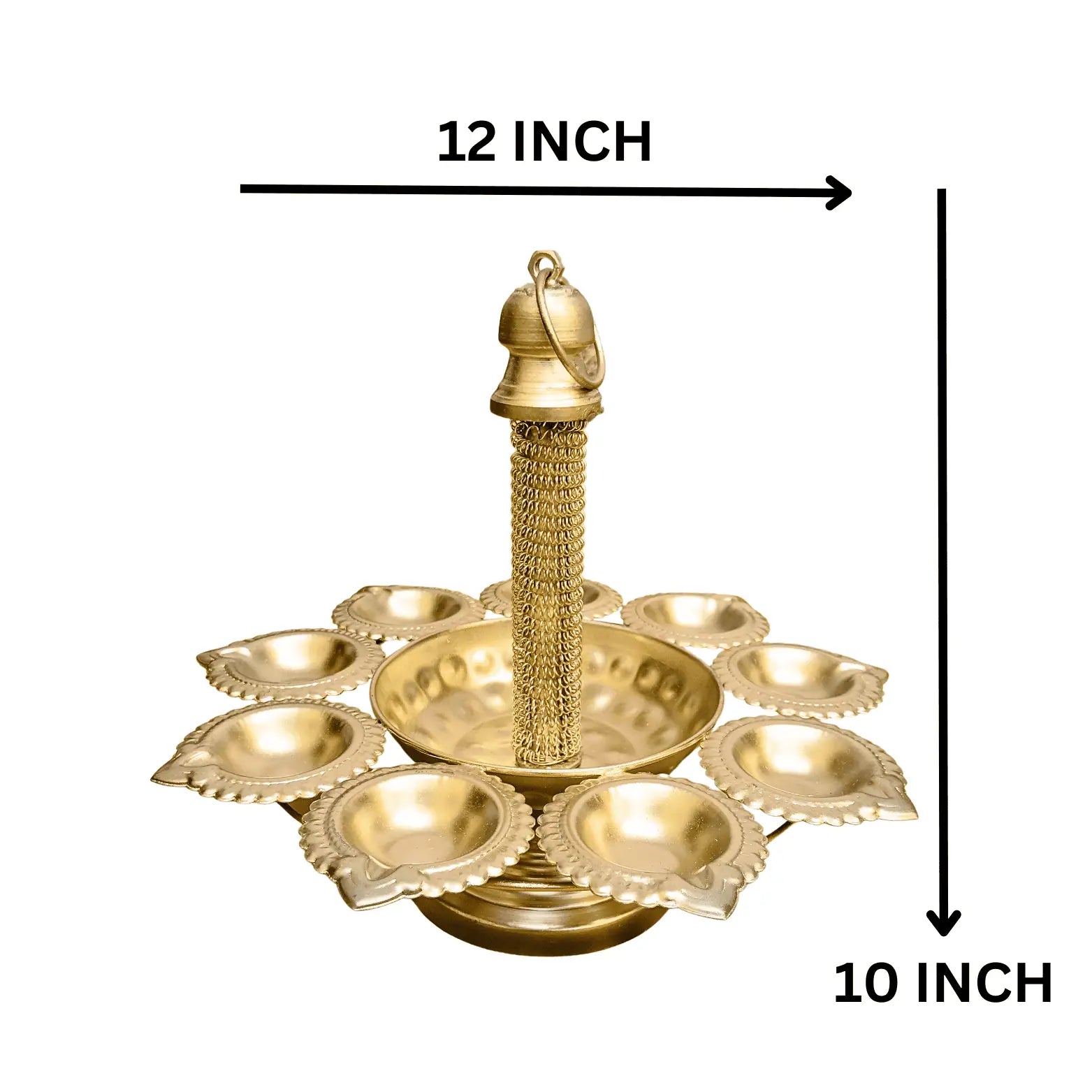 Metal Gold Urli Bowl Diya Stand For Diwali