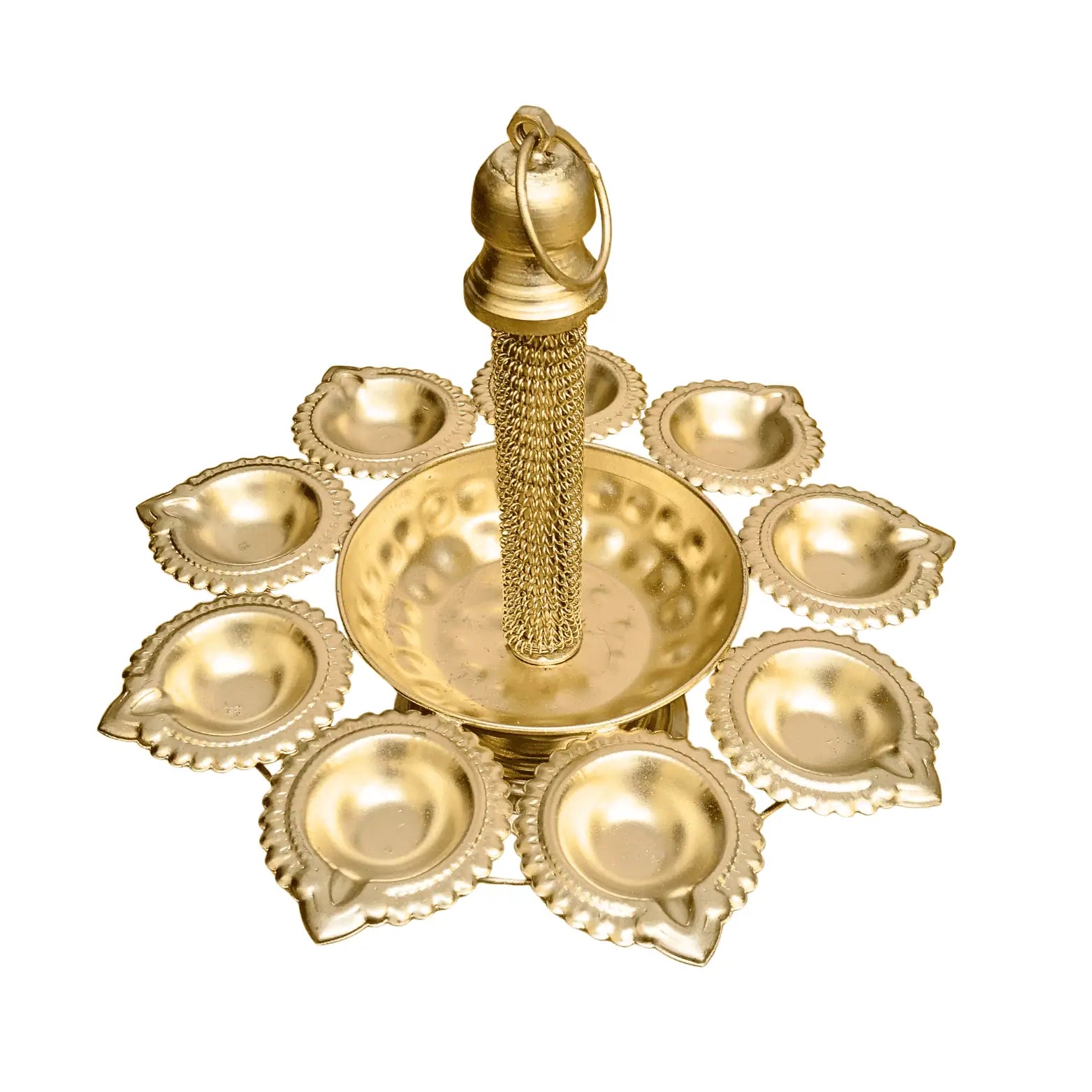 Metal Gold Urli Bowl Diya Stand For Diwali