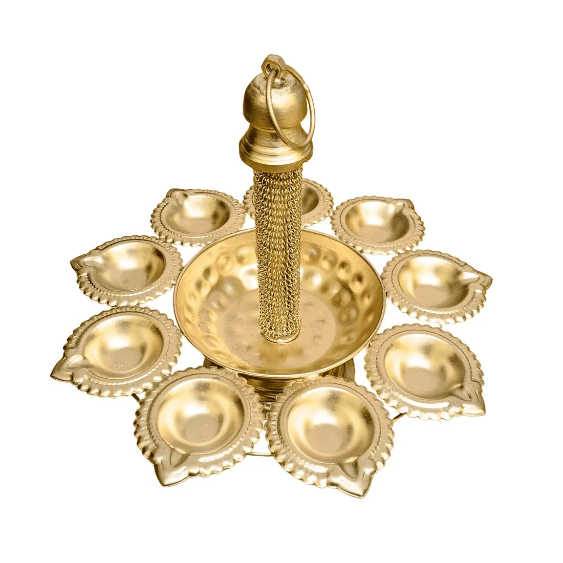 Metal Gold Urli Bowl Diya Stand For Diwali