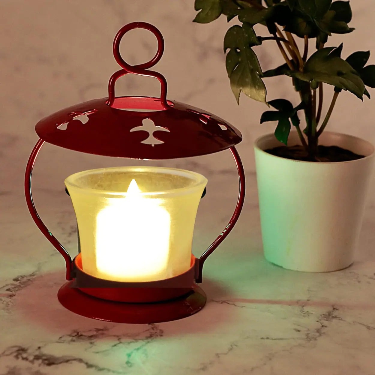 small lantern hanging tealight candle holder mall on moon