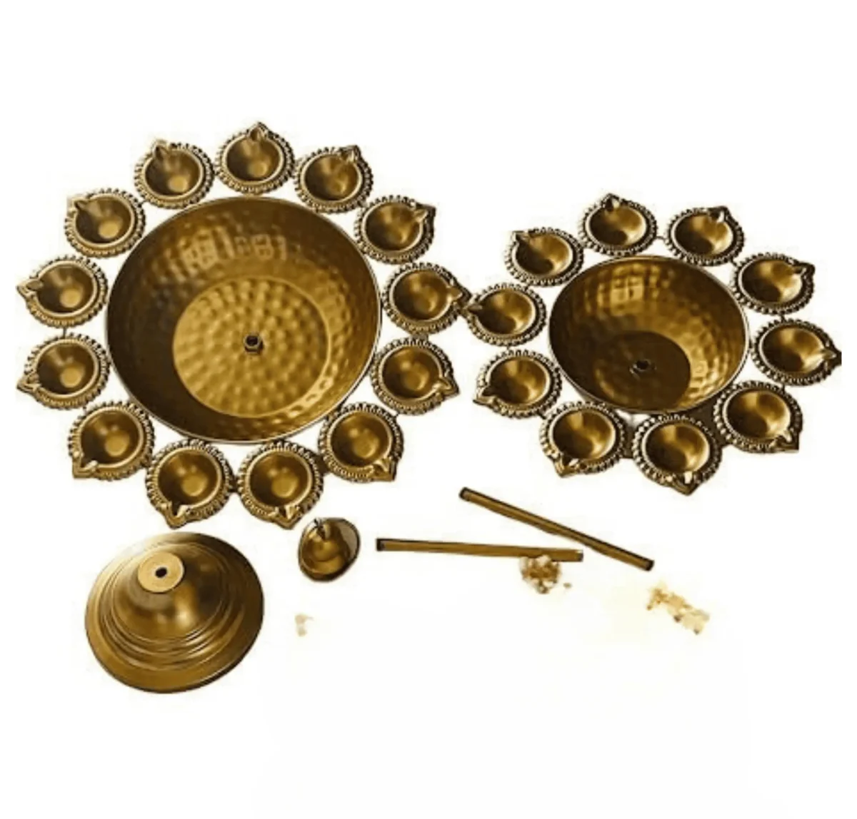 Metal 3 Layer Foldable Urli Diya Stand
