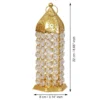 Crystal Engraved Tealight Candle Holder Lantern