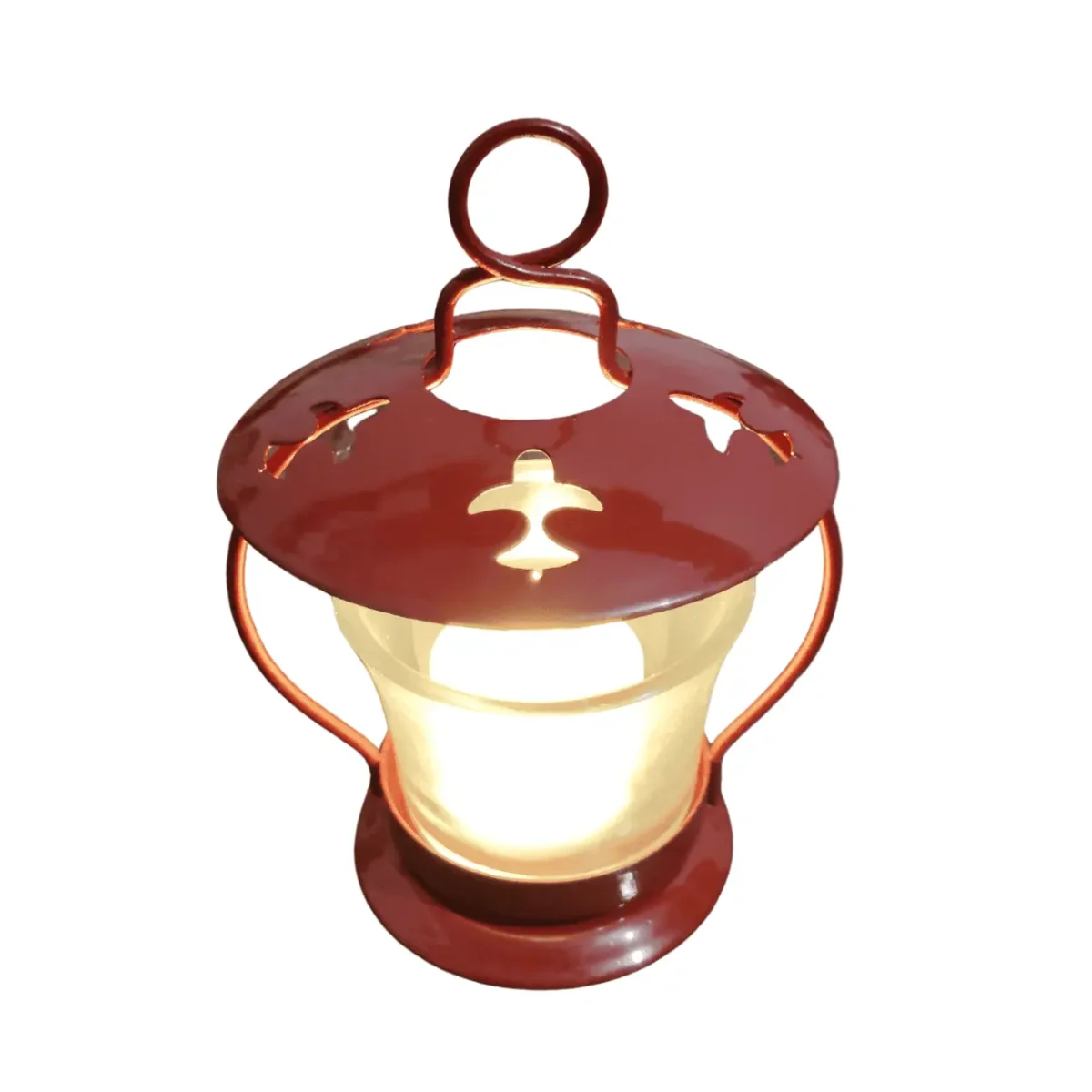 Corsica Mystic Red Metal Votive Candle Holder Lantern for Home Decor & Gifting