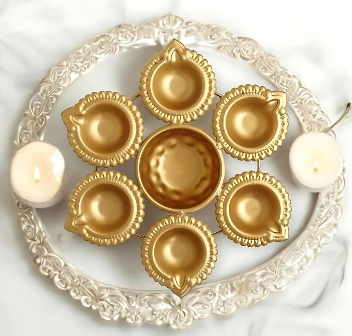 Mini Metal Gold Urli Bowl for Home Decoration
