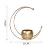 Crescent Moon Shape Golden Flower Pot