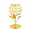 Metal Crystal Tealight Candle Holder Stand