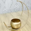 Crescent Moon Shape Golden Flower Pot