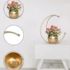 Crescent Moon Shape Golden Flower Pot
