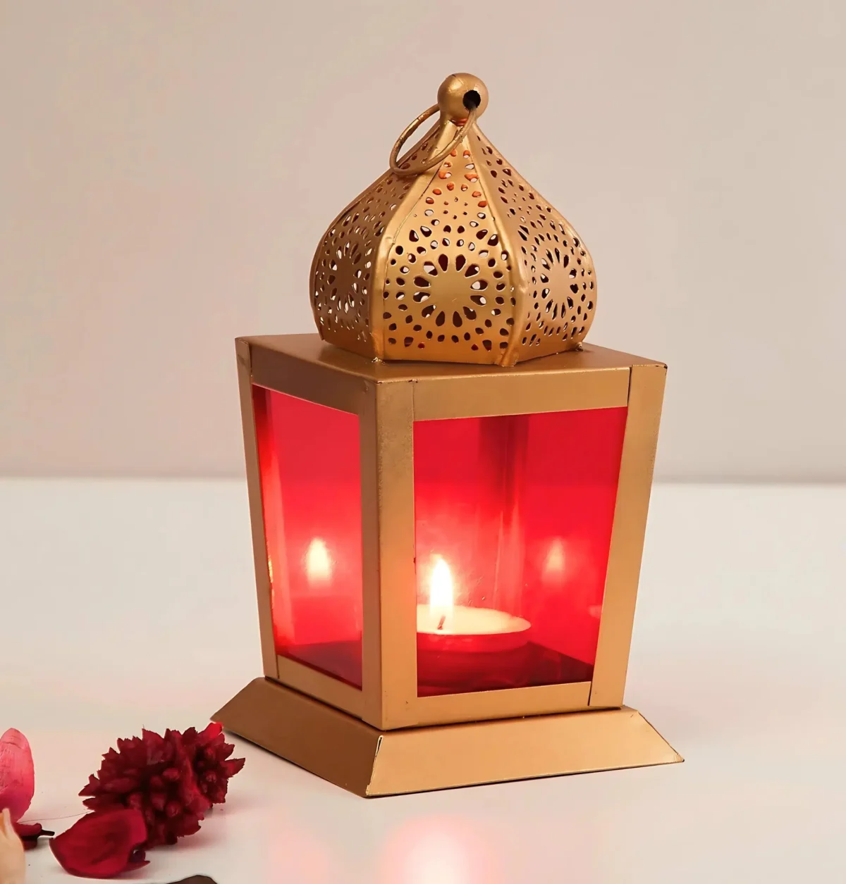 Astro Gold Decoration Colorful Glass Lantern