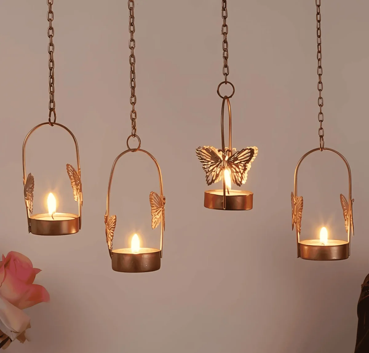 Metal Butterfly Candle Holder for Home Decoration
